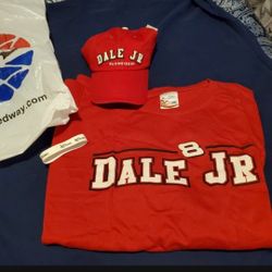 NEW*VINTAGE *DALE EARNHARDT JR*HAT & TEE *SIZE XL BY CHASE *GREAT GIFT