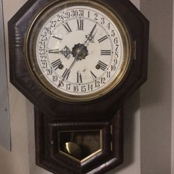 Mechanical antique wall clock