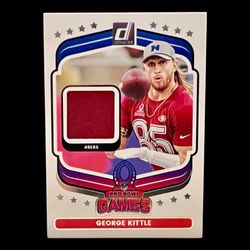 George Kittle 49ers Patch Card | 2025 Donruss Pro Bowl Games