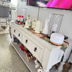 Solid Wood Rustic Accent Table Tv Table 