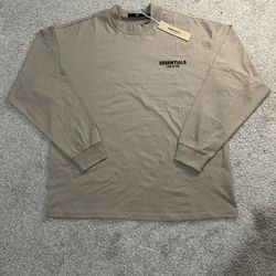 Essentials Tan Long Sleeve Large