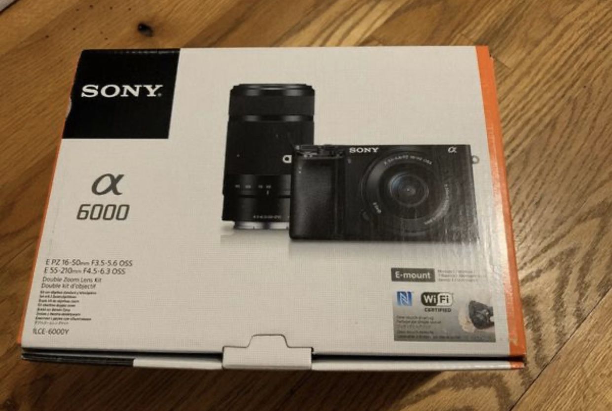 Sony Alpha a6000 Mirrorless Camera 16-50mm + 55-210mm Lens Kit ILCE-6000 Black