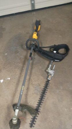 60v Ecoflex Brushless Hedger And Multiple Tool Adapter. Comes With Weed Wacker And Hedger.