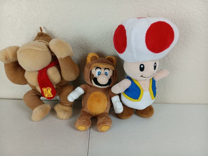 Super Mario Bros Plushies, $10 Each