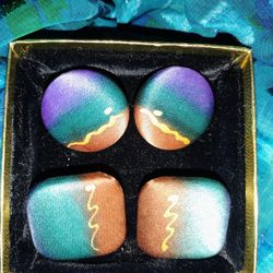 Your Choice Vintage Hand Painted Silk Earrings 