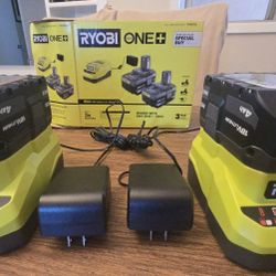 Ryobi ONE+ Battery and Charger Set 4Ah Batterie