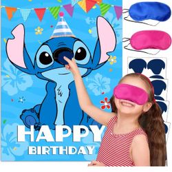 Stitch Party supply game Pin The Nose Sticker 
