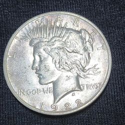 Silver Coin One Dollar Peace 1922