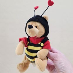 Disney Winnie the Pooh Honey Bee Valentine Plush Bean Bag 8" Doll Toy *Please Read Entire Post