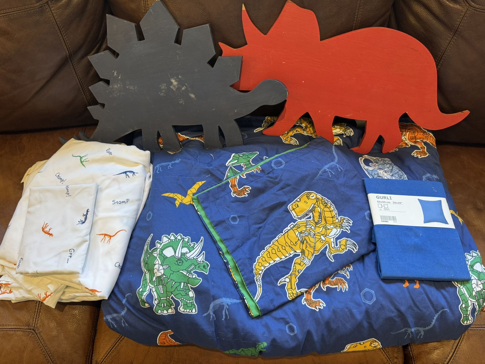 Dinosaur bedroom set twin comforter set and sheet set