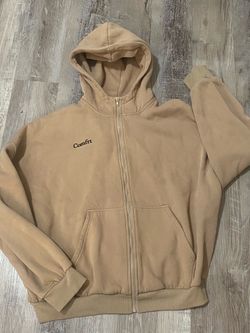 Comfrt Zip-Up Hoodie Tan
