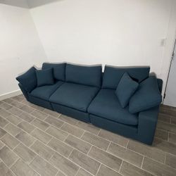 FREE DELIVERY SOFA BLUE CLOUD 3 Pcs VERY GOOD CONDITION 