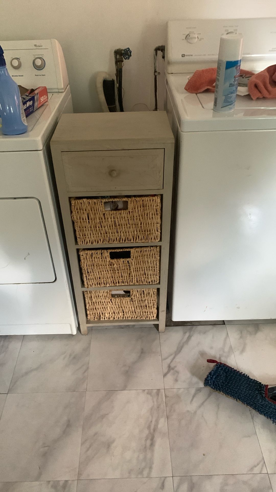 Stand To Put Anywhere I Have It between my washer and dryer, but you can put it anywhere