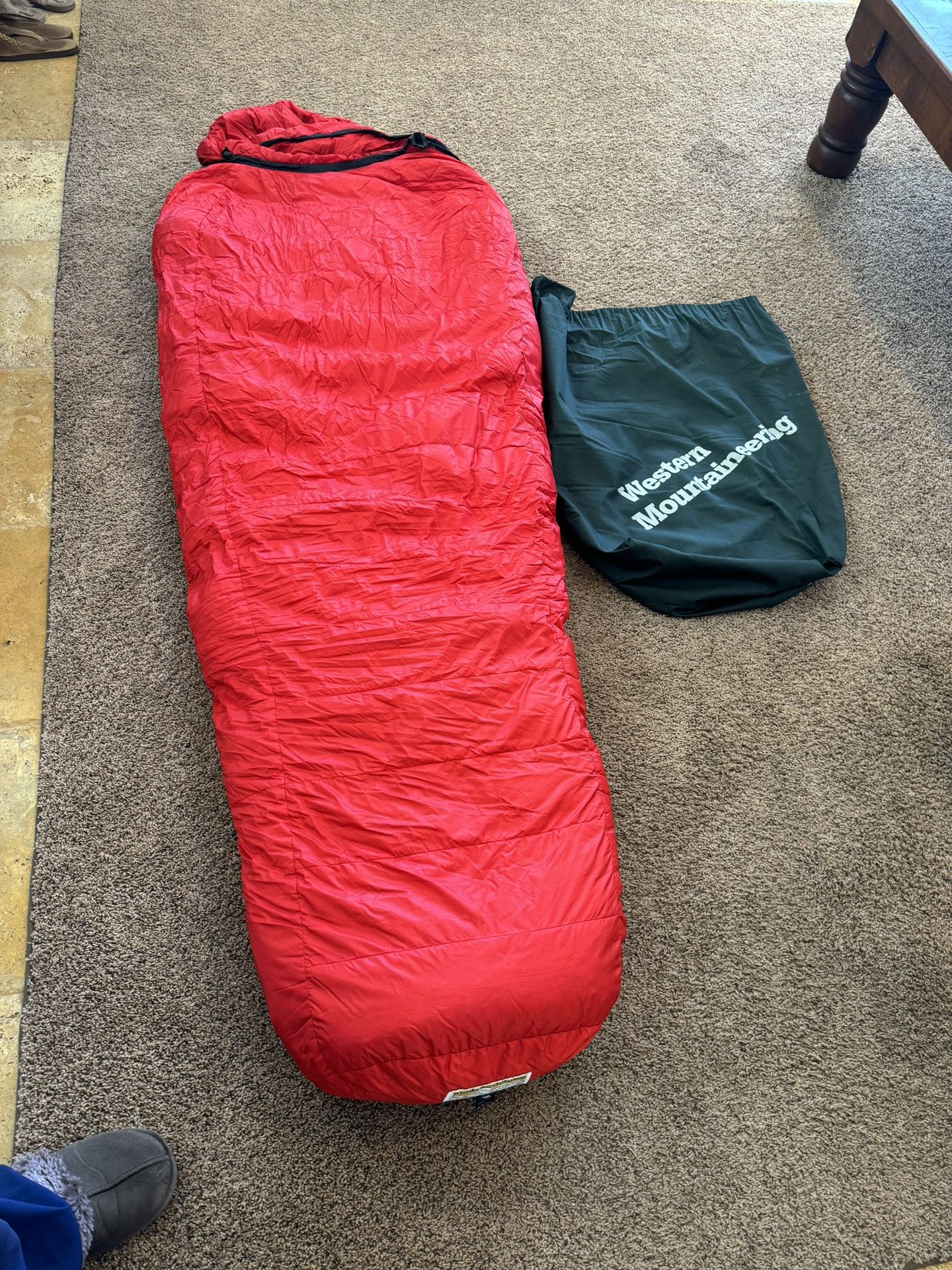 Brand new Western Mountaineering bison, sleeping bag