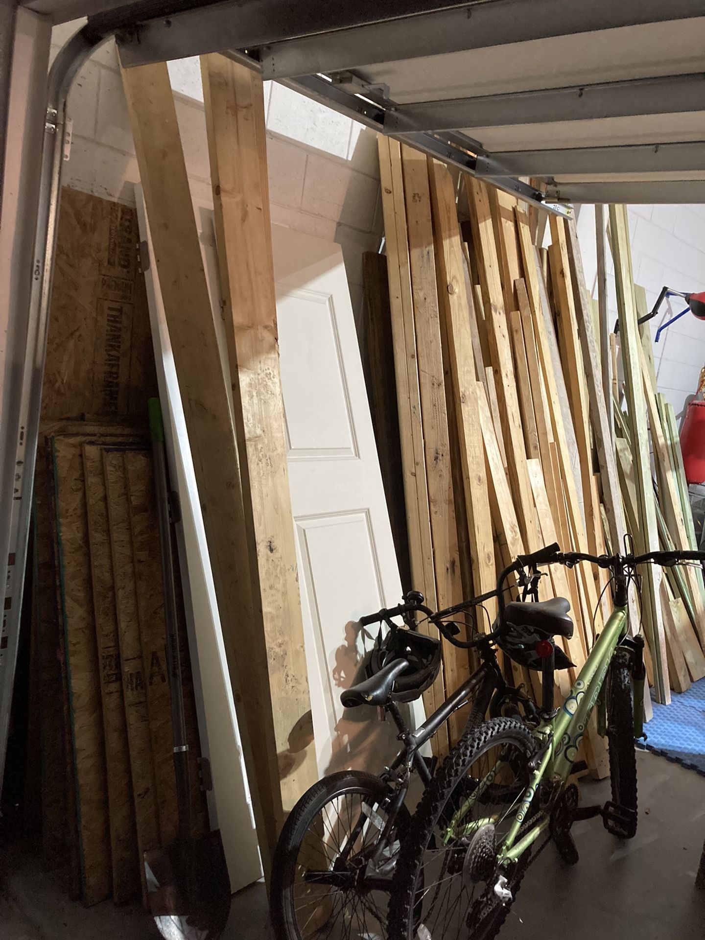 Garage Full Of Doors/wood 2x4 2x6 Pressure Ply