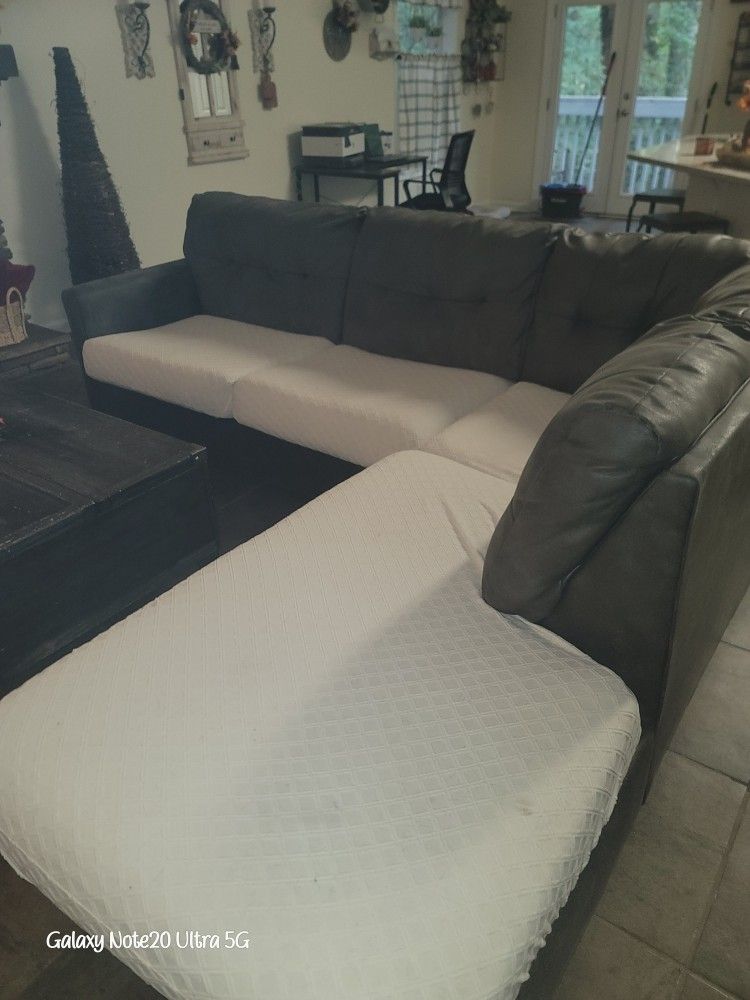 Suede Sectional