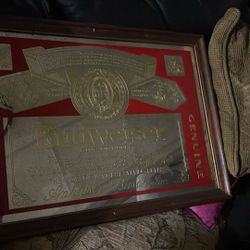 Genuine Budweiser King Of beers Mirror Sign 