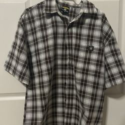 Low Rider Black White Light Brown Button Up 