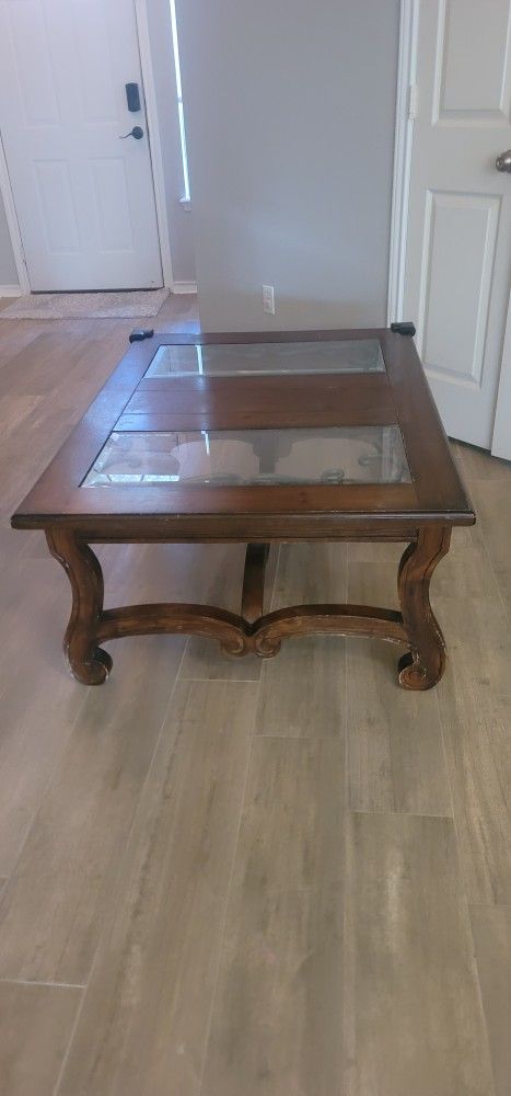 Coffee Table Solid Wood And Iron