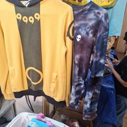 Long Sleeve Size  Large  A.lab Brand Shirt  And  Oversized Hoodie  By Ripple Junction  Size S. But Runs Bigger  Probably A Size Small Man 