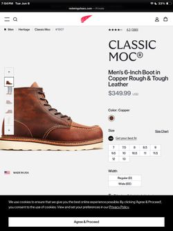 Red Wings boots 8.5