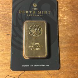 1 Oz Gold Bar Perth Mint