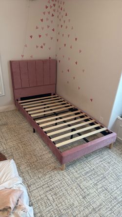 Beautiful pink twin sized bed frame