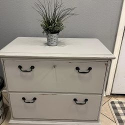 Gray Distress File Cabinet 