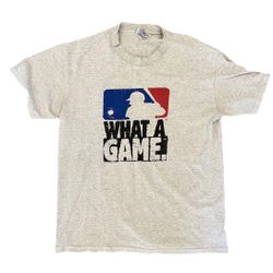 MLB Baseball What A Game T-Shirt Shirt Tee Mens Adult Medium Vintage 90s Y2K