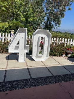 Wooden marquee numbers