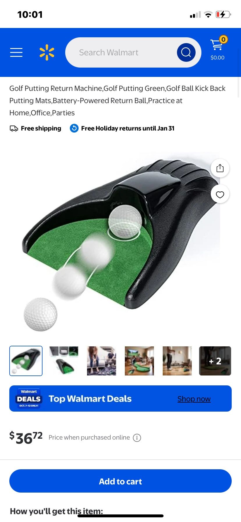 Golf Electronic Putt Return