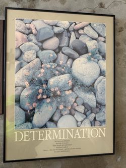 Determination Motivational Framed Poster