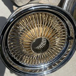 Set of 14”s with gold center and spokes