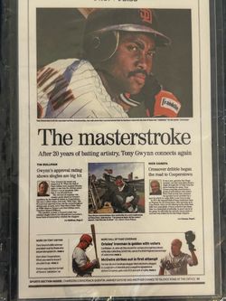 Tony Gwynn 2007 Hall of Fame San Diego Union-Tribune Cover Classic – Sealed