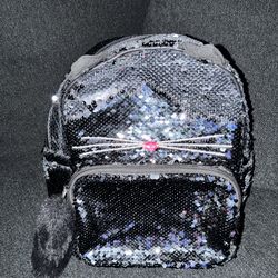 Clare’s sequin cat mini backpack