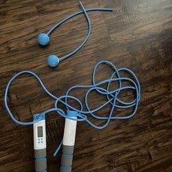 Jump rope with calorie counter