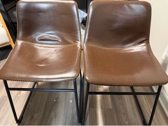 Gently Used Faux Leather Dining Chairs