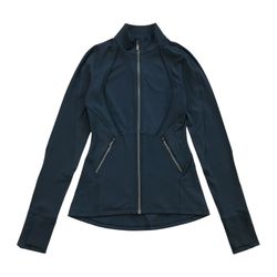 Lululemon Movement to Movement Jacket Size 4 Blue Sweater Sweatshirt Full Zip