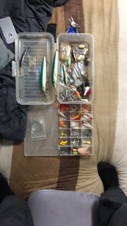 Hooks, Jig Trebles , Lead Heads, Rapala’s Mega Baits. 