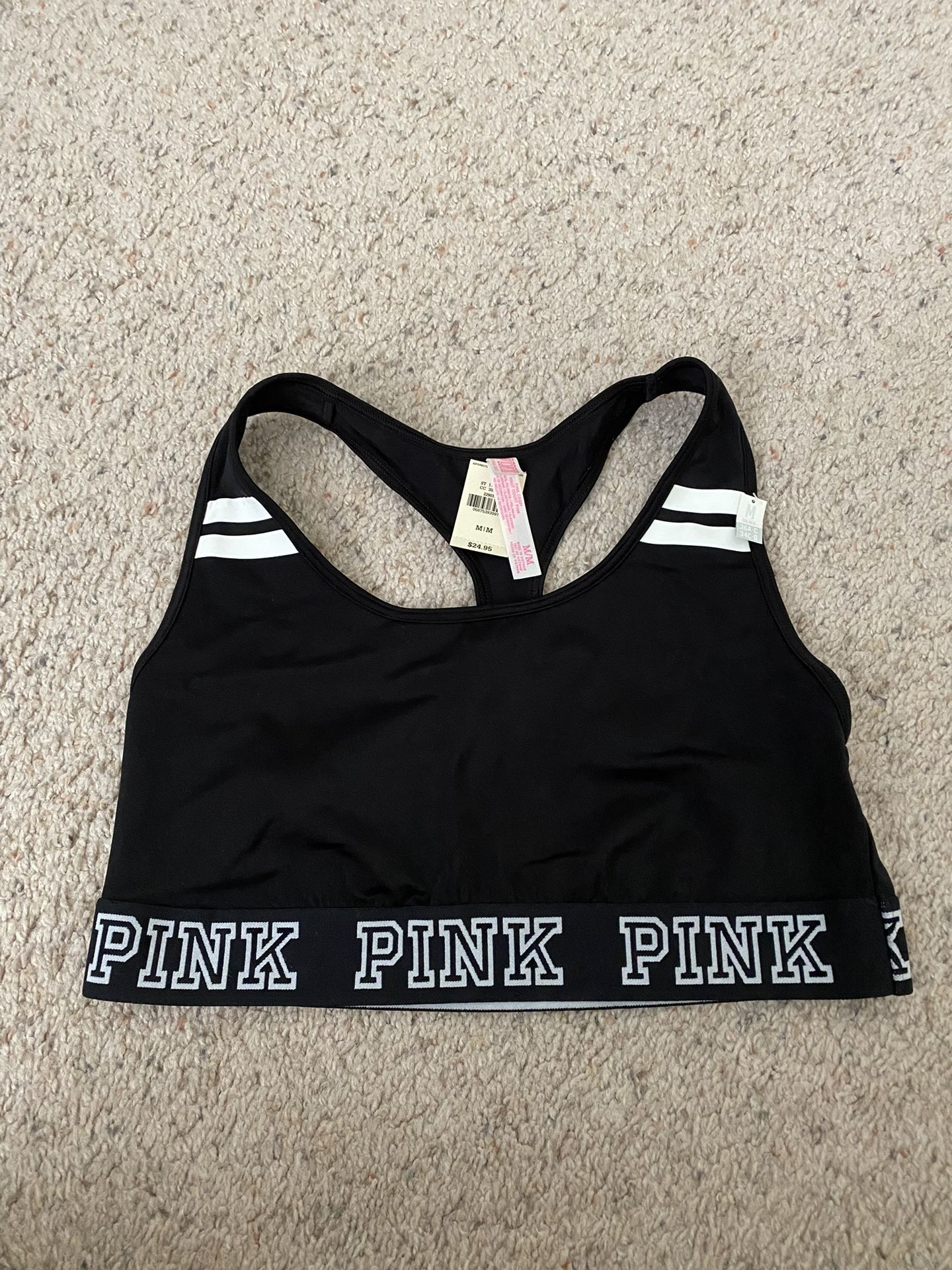 New VS Pink Black Bra size M