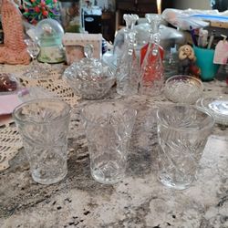 Anchor Hocking Star Of David 3 Vintage 8 oz Glass Tumblers 