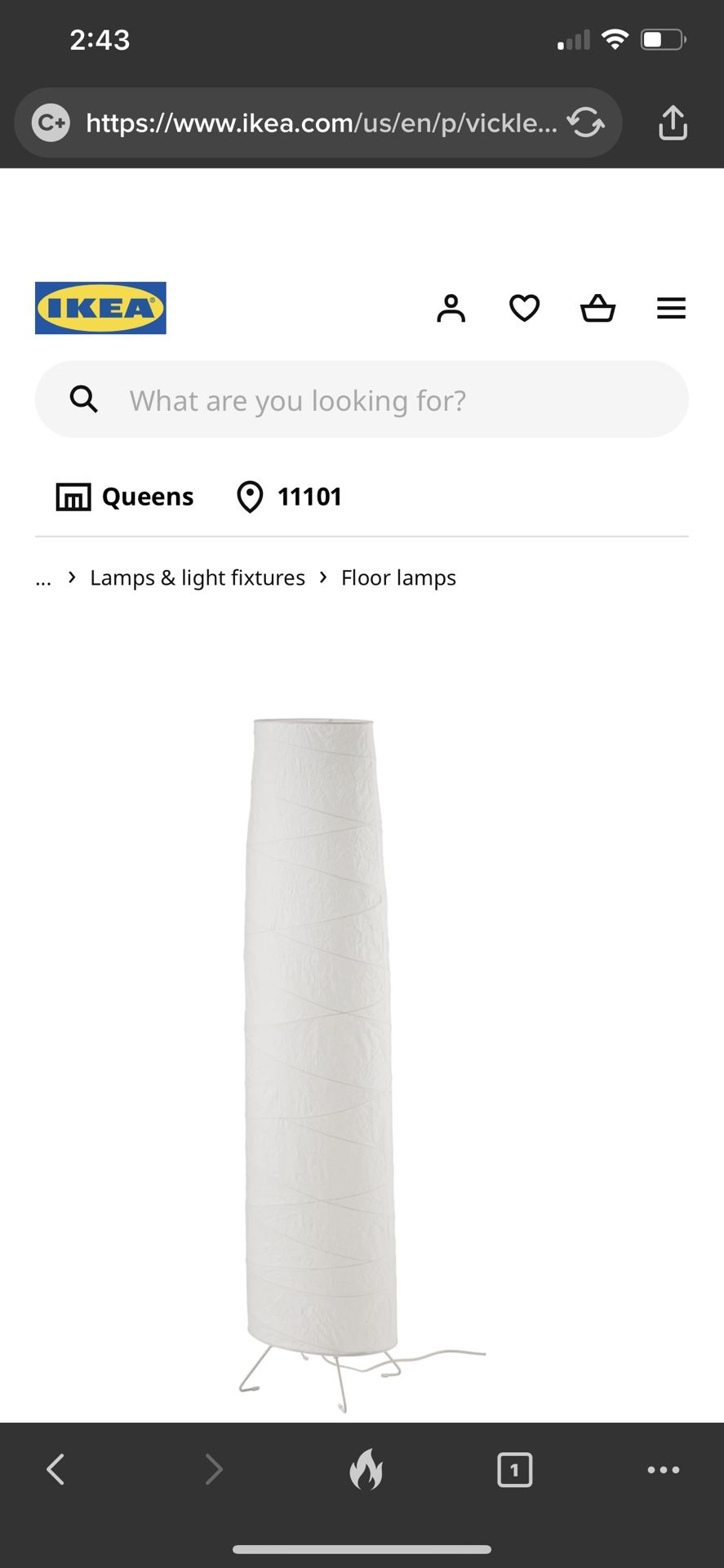Ikea vickleby Floor Lamp