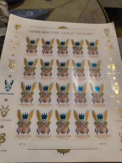 Lunar New Year Stamps Year Of The Rabbit Forever Stamp