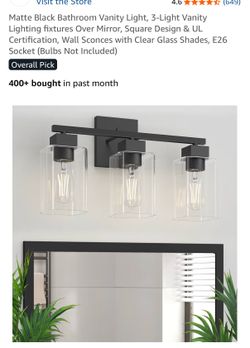 Black vanity light