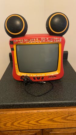 RARE Disney MICKEY MOUSE CRT TV 20 100% works and tested comes with remote