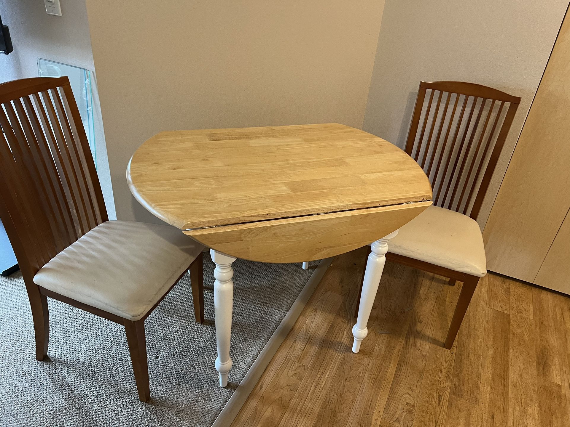 Drop Leaf Dining Table & 2 Chairs