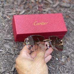 Cartier Glasses- Brown / Gold 