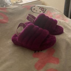 UGG Purple Fuzzy Slippers