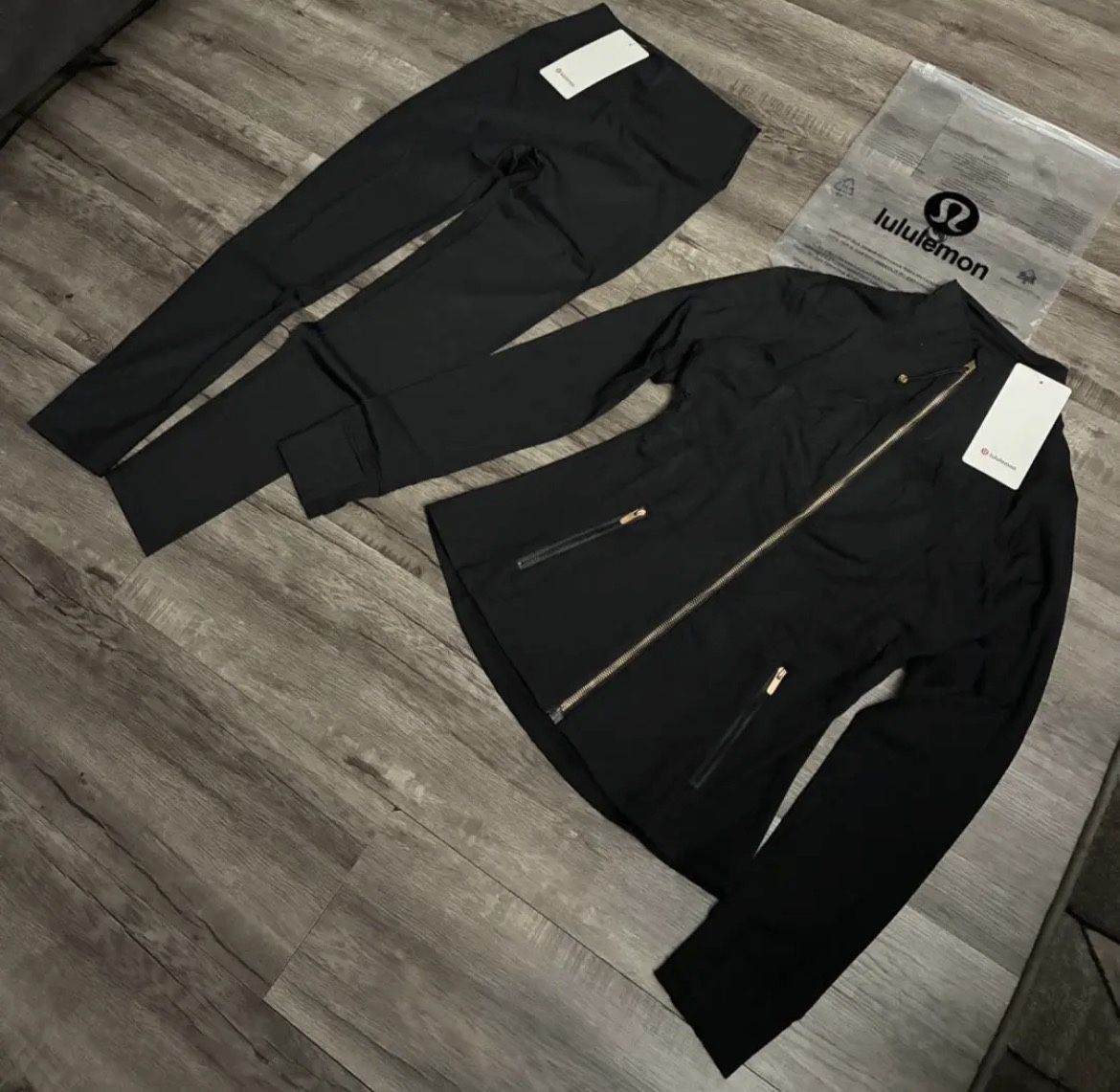 Black And Gold Lululemon Set