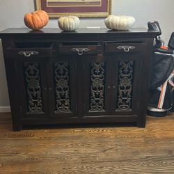 dinning drawer solid wood iron 3 drawer 4 doors